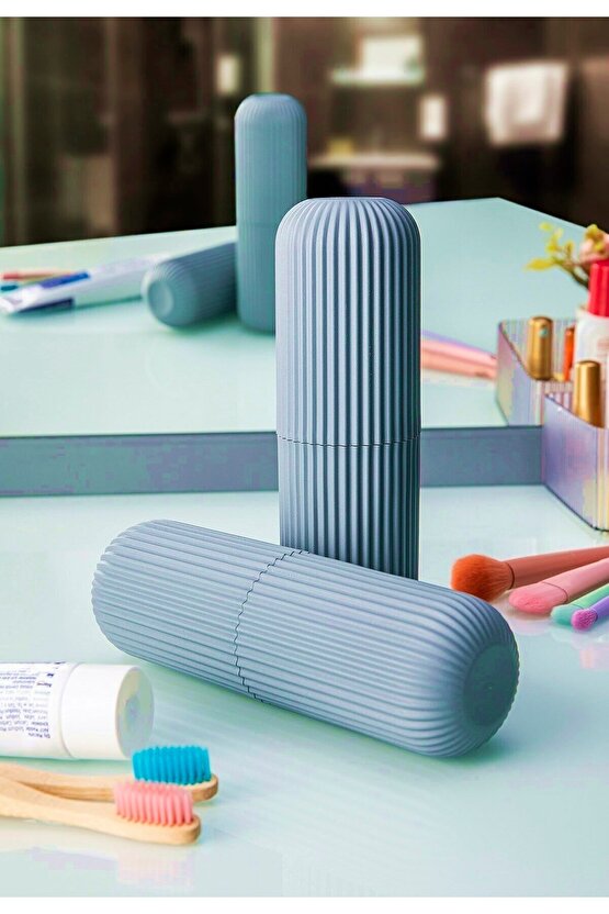 Seyahat Saklama Kabı Diş Fırçalık Organizer Banyo Kutusu Çok Amaçlı Makyaj Kutusu Gözlük Kutu 1 Adet