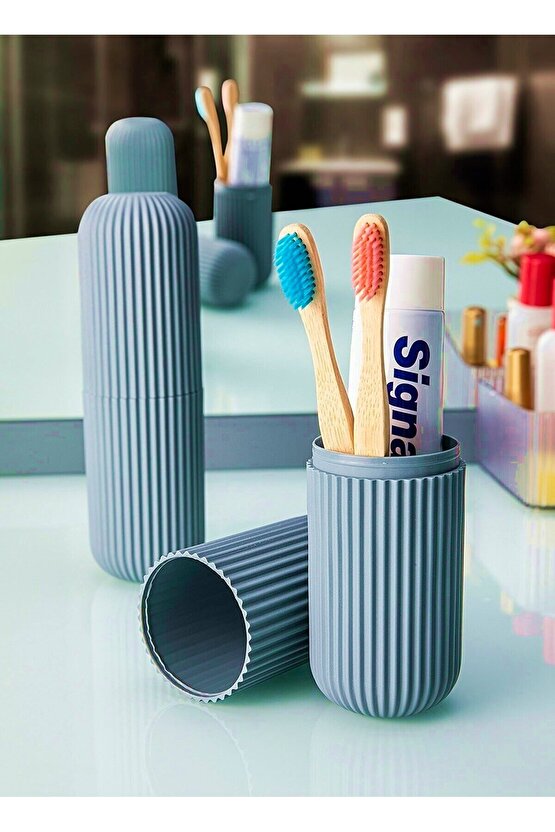 Seyahat Saklama Kabı Diş Fırçalık Organizer Banyo Kutusu Çok Amaçlı Makyaj Kutusu Gözlük Kutu 1 Adet