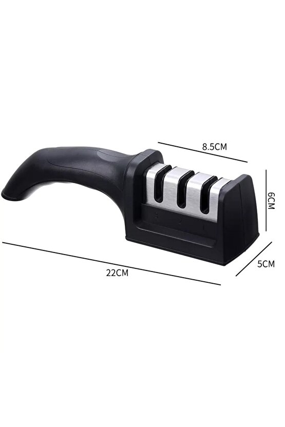 3 Aşamalı Bıçak Bileme Keskinleme Aparatı Bileyici Kırmızı