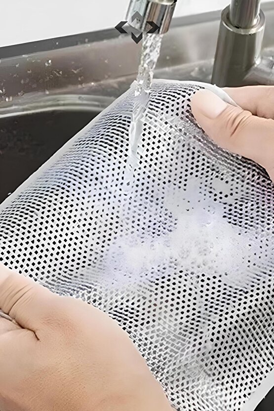 5 Adet Tel Bulaşık Bezi Çizmez Bulaşık Teli Çelik Bez 20x20 Çift Katmanlı