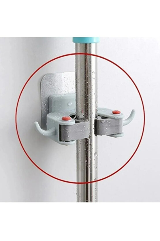 3 Adet Paspas Süpürge Fırça Ve Mop Askısı Sap Tutucu Mutfak Banyo Askı GODHLIFE-42