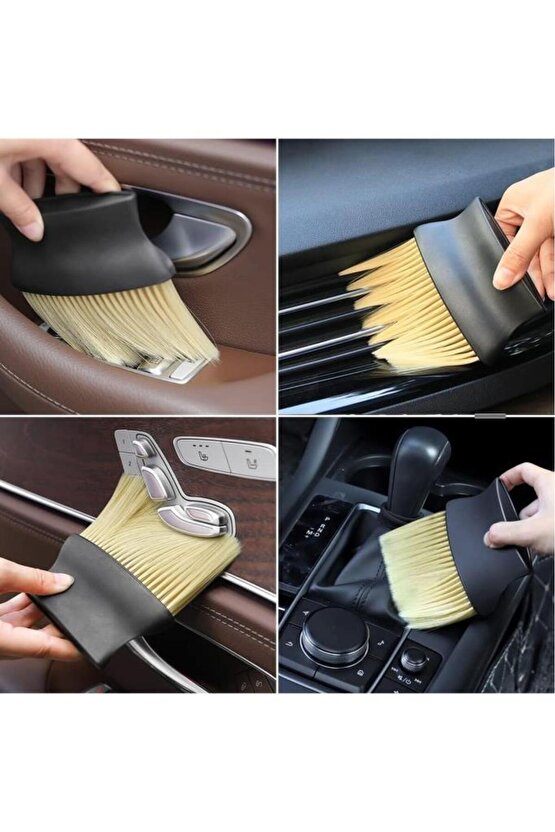 Araç İçi Çizmeyen Temizlik Fırçası Yumuşak Kıllı Oto Klima Panel Ekran Detay Toz Temizleme Fırçası