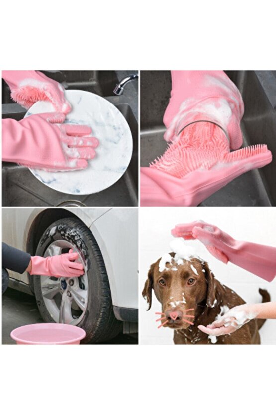 Sihirli Eldiven Çok Amaçlı Isıya Dayanıklı Silikon Bulaşık Banyo