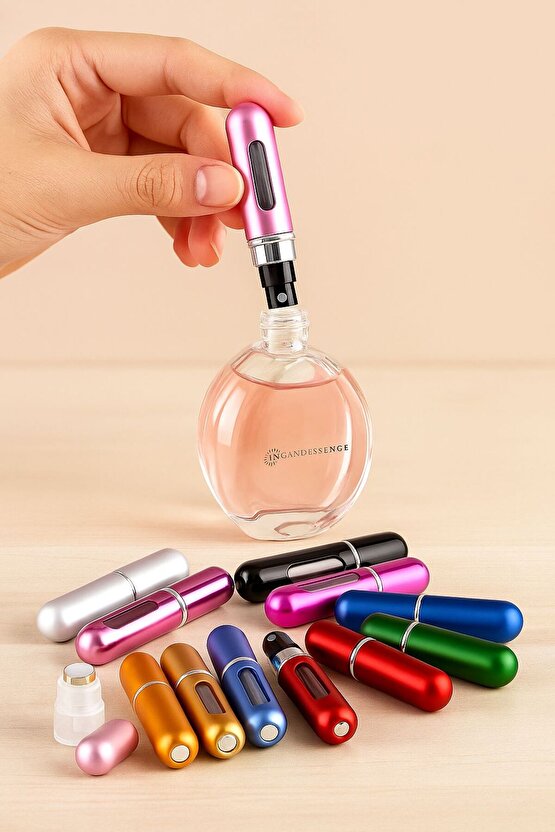 Taşınabilir Doldurulabilir Parfüm Şişesi – Seyahat Mini Boyu Alüminyum Sprey Atomizer, 5ml