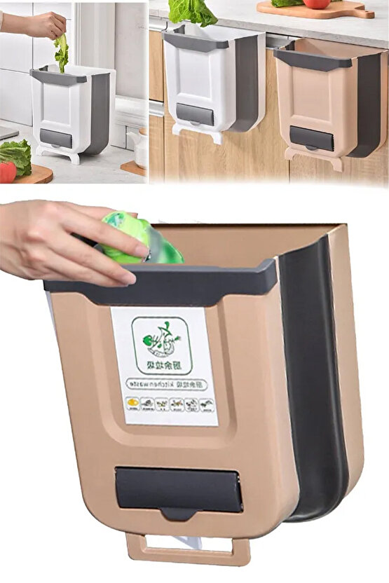 Katlanabilir Askılı 6 Litre Çöp Kovası