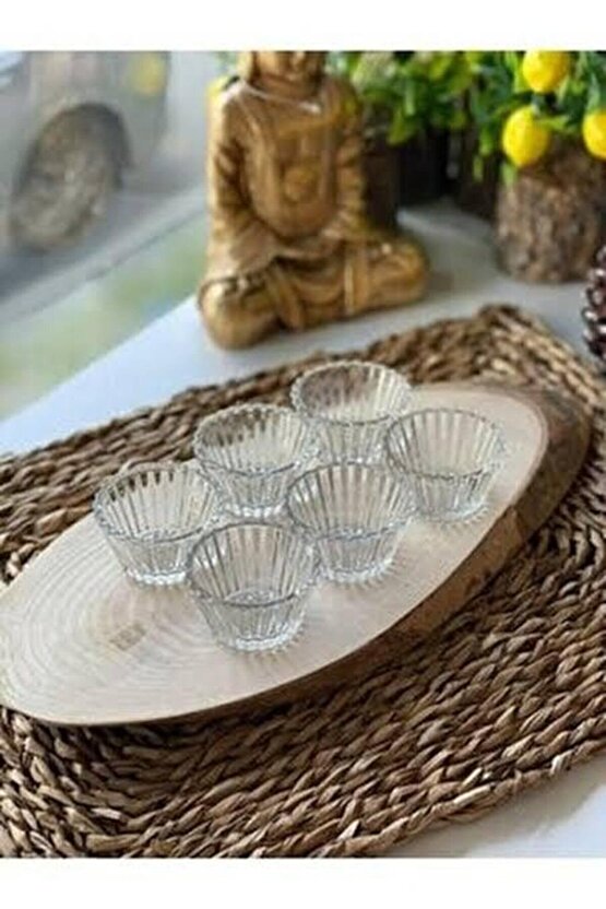 6lı Mini Lokumluk Sunumlukşekerliksoslukreçellik Cam 1+ Beyaz