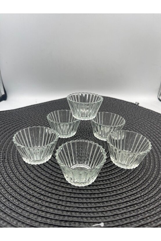 6lı Mini Lokumluk Sunumlukşekerliksoslukreçellik Cam 1+ Beyaz