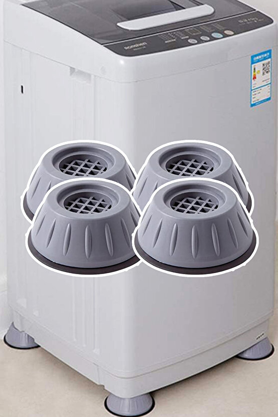 4lü Beyaz Eşya Altlığı Gürültü Titreşim Ses Önleyici Ayak Çamaşır Makinası Makine Altlığı makyaj