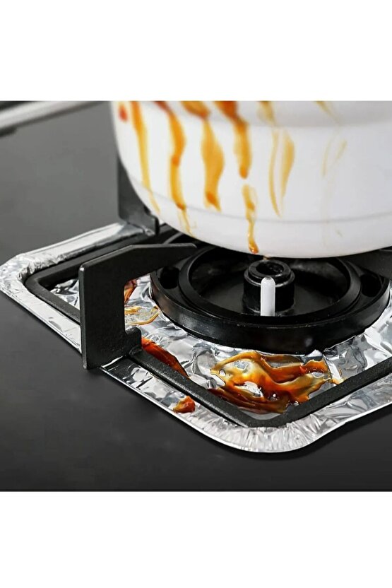10 Adet Ocak Üstü Koruyucu Leke Önle Isıya Dayanıklı Ocak Izgara Koruyucu Folyo