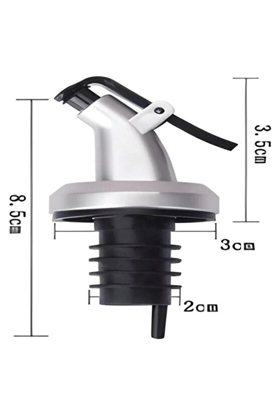 2 Adet Kapaklı Şişe Ucu Servis Aparatı Damlalık Yağdanlık Tıpa Tapa Mantar