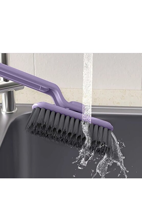 360 Derece Döner Başlıklı Temizlik Fırçası Cımbızlı Dar Alan Toz Mutfak Banyo Temizlik Fırçası