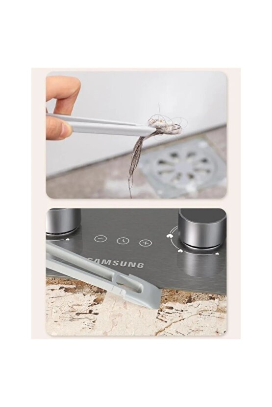 360 Derece Döner Başlıklı Temizlik Fırçası Cımbızlı Dar Alan Toz Mutfak Banyo Temizlik Fırçası