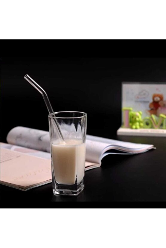 12li Cam Pipet Ve 2 Adet Temizleme Fırçası Seti 9 Mm ısıya dayanıklı cam pipet