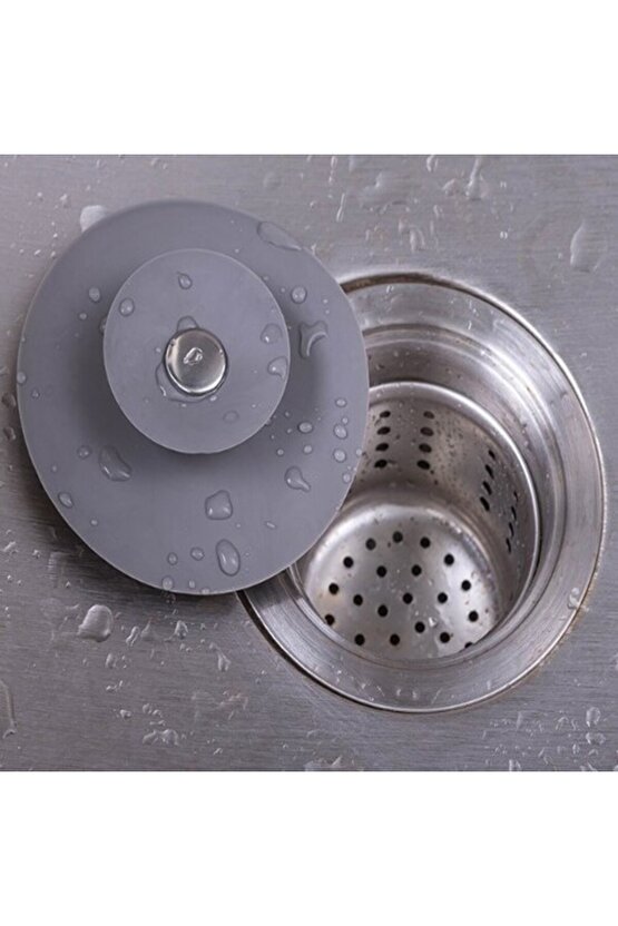2 Adet Lavabo Küvet Tıkacı Mutfak Banyo Gider Tıpası Kapağı Tıkaç Süzgeç