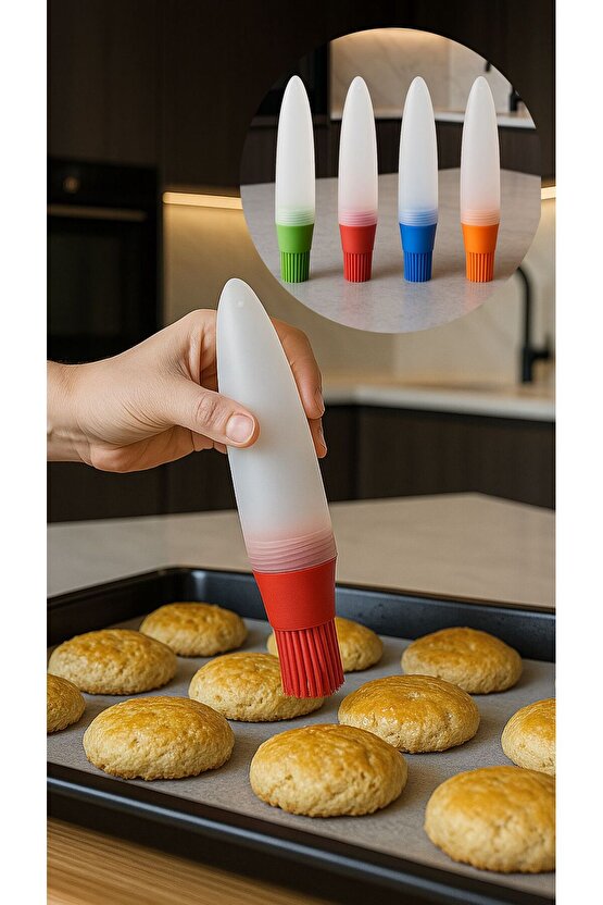 Silikon Yağ Sürme Fırçası – Sıkmalı Pratik Kullanım - YUMURTA FIRÇASI