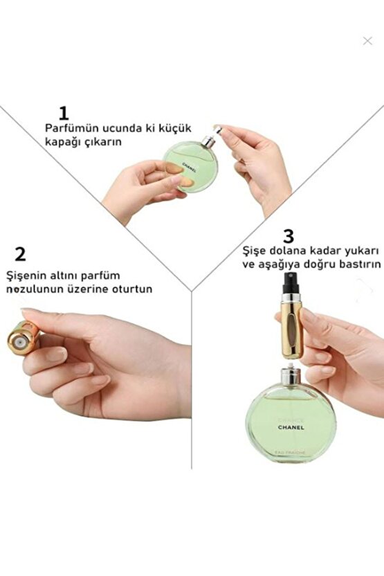 2 ADET Mini Dolabilir Cep Küçük Boş Taşınabilir Parfüm Şişesi Kadın Parfüm Erkek Parfüm Şişesi