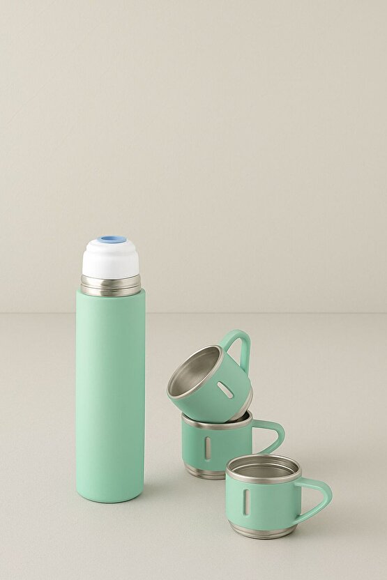500 ml 3 Parça Paslanmaz Çelik Termos – Su Yeşili