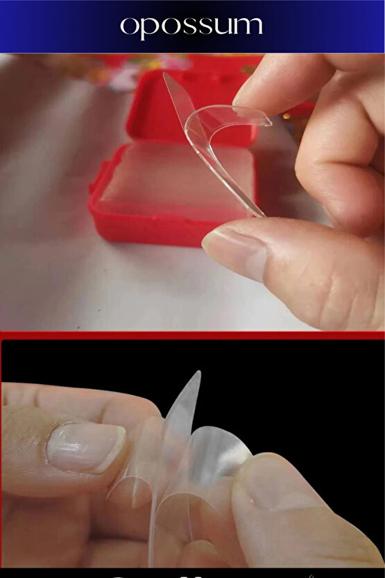 Özel Üretim Süper Güçlü Kolay Çıkarılabilir Çok Amaçlı 60 Parça Çift Taraflı Şeffaf Bant 1 Adet