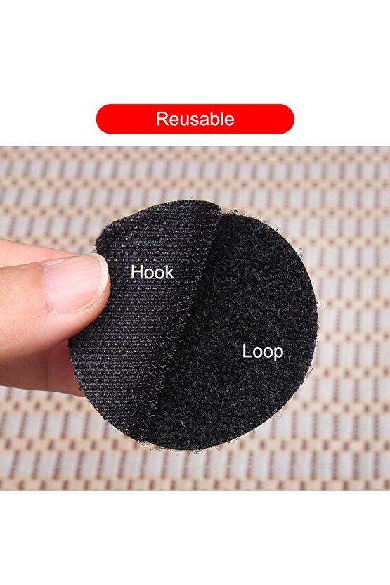 10 Adet Kaymaz Yapışkanlı Kilit Noktası Çift Taraflı Sabit Bant Levha Kanepe Sabitleme Klipsi