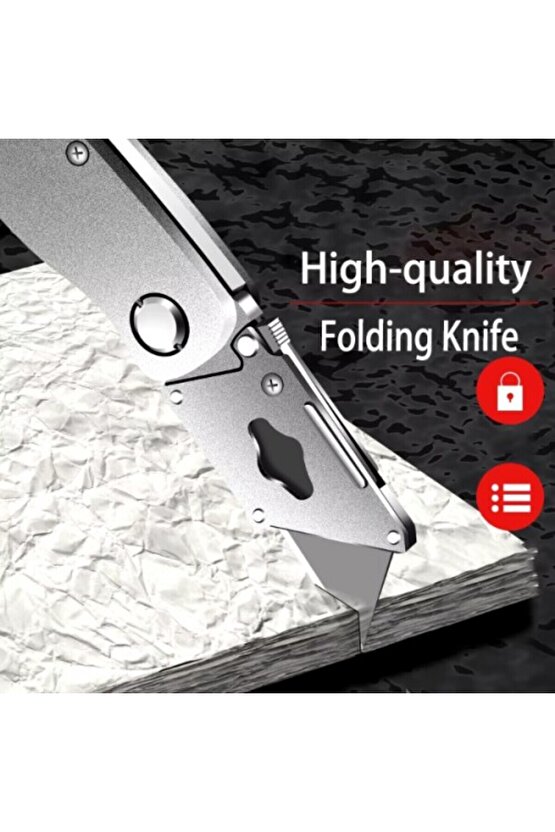 Çok Amaçlı Halı Maket Bıçağı Alçıpan Falçata Katlanabilir Maket Bıçağı Halı Kesme Aleti