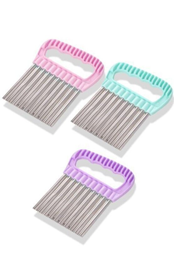 Şekilli Sebze Ve Meyve Dilimleme Tırtıklı Patates Dilimleyici