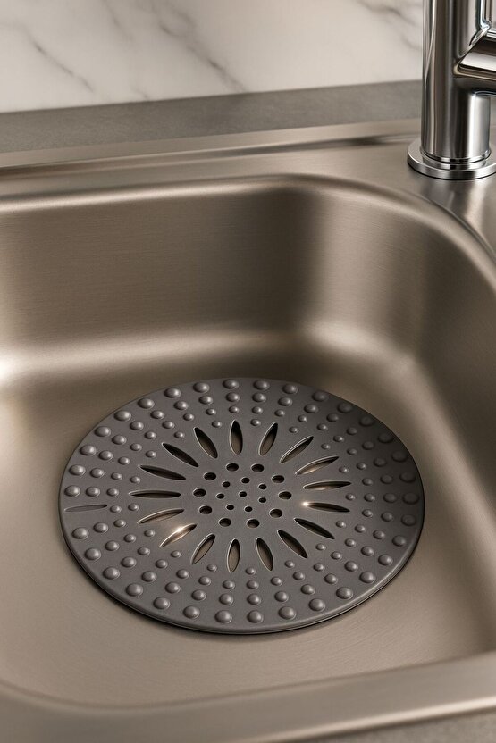 Yuvarlak Silikon Banyo ve Mutfak Gider Tıkacı Süzgeç – Kaymaz Tabanlı Pratik Lavabo Filtresi