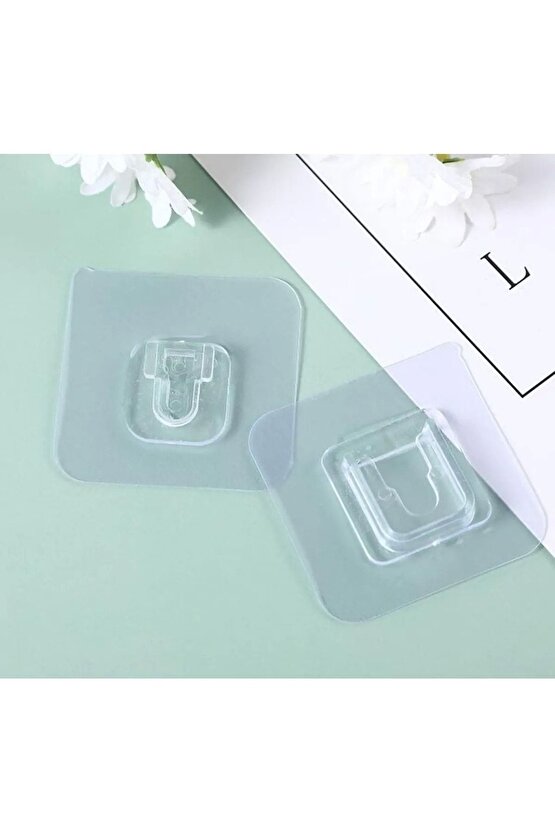 Geçmeli Klips Eşya Sabitleme Askısı 5 SET(ŞEFFAF)