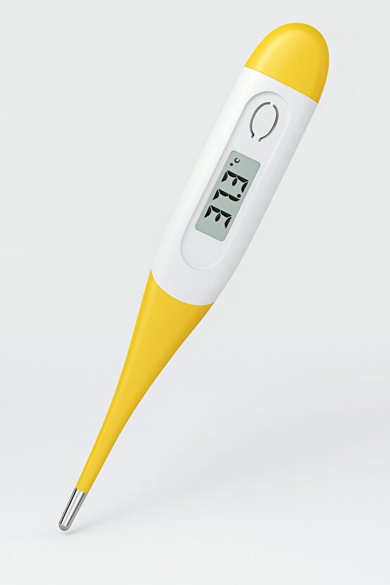 Dijital Uçlu Ateş Ölçer Termometre – Esnek Uçlu, Sarı