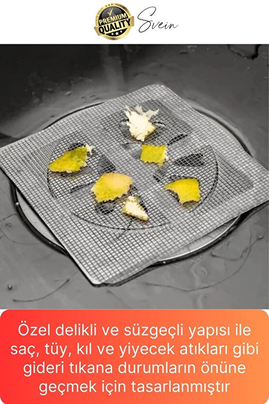 10 Adet Kullan At Yapışkanlı Banyo Duş Gider Süzgeci Saç Küvet Drenajı Tıkanıklık Tahliye Kapağı