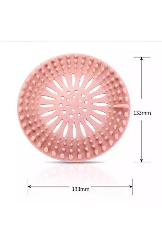 Yuvarlak Silikon Lavabo Tıkacı ve Süzgeci Paslanmaz Evye Süzgeç 2Li Takım