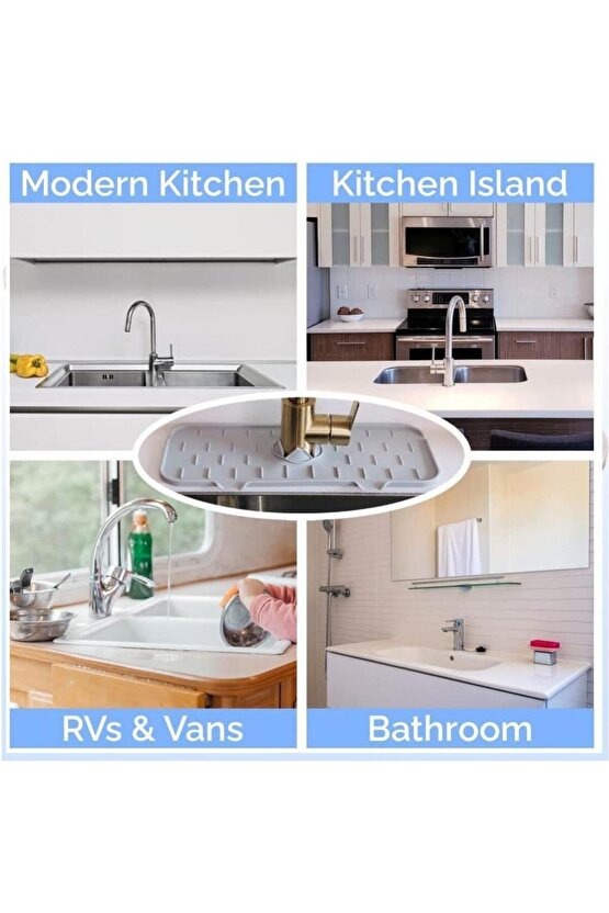 Silikon Musluk Matı Mutfak Banyo