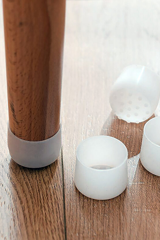 12 Adet Silikon Masa Sandalye Koruyucu, Masa Sandalye Kaydırmaz, Zemin Koruyucu Silikon Pabuç