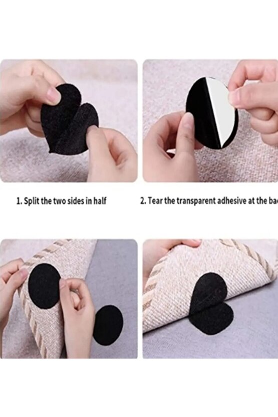 20 Adet Halı Kilim Kaydırmaz Kıvrılma Önleyici Halı Kilim Sabitleyici Cırt Cırtlı Minder Band