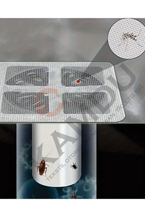 5 Adet 9x9 cm Yapışkanlı Lavabo Gider Süzgeci, Böcek Önleyici, Kıl Tüy Önceleyici, Lavabo Süzgeci