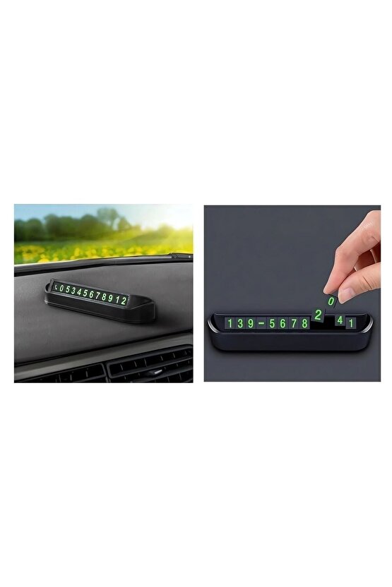 Aveo 1 Adet Araç Park Numaratörü Fosforlu Parkmatik Kapaklı Gizlenebilir Aç Kapa Oto Numaratör