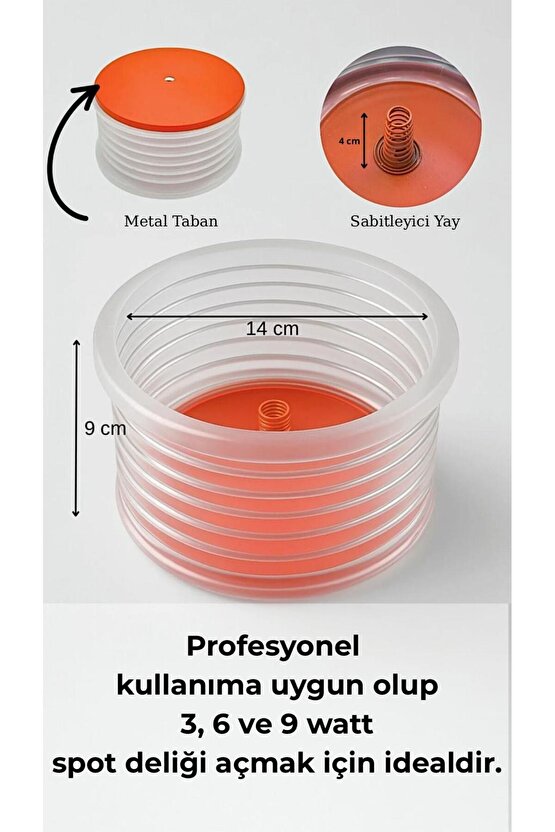 14 Santim Süper Vantuzlu Körüklü Panç Toz Tutucu Matkap Ucu Aparat (NV 11)