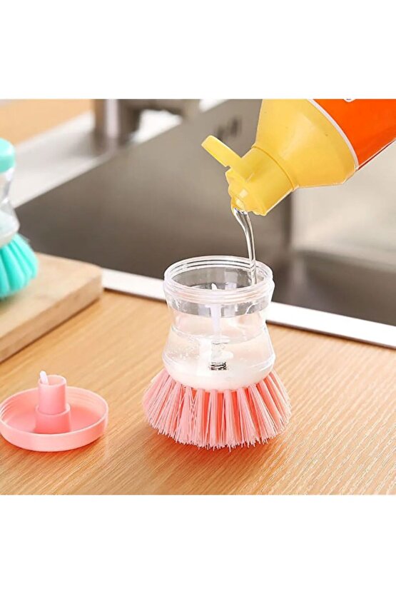 2 adet Deterjan Hazneli Bulaşık Yıkama Fırçası