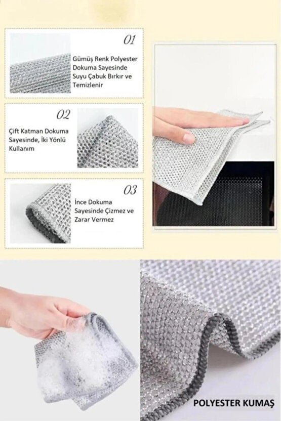 Deterjan Hazneli Kolay Bulaşık Yıkama Lavabo Tezgah Tabak Tencere Tava Temizleme Fırça ve Tencere Ta