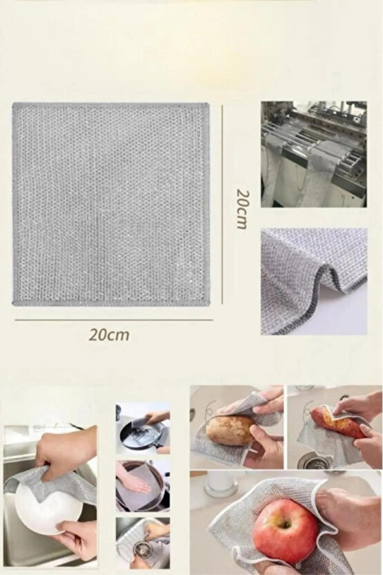 Deterjan Hazneli Kolay Bulaşık Yıkama Lavabo Tezgah Tabak Tencere Tava Temizleme Fırça ve Tencere Ta