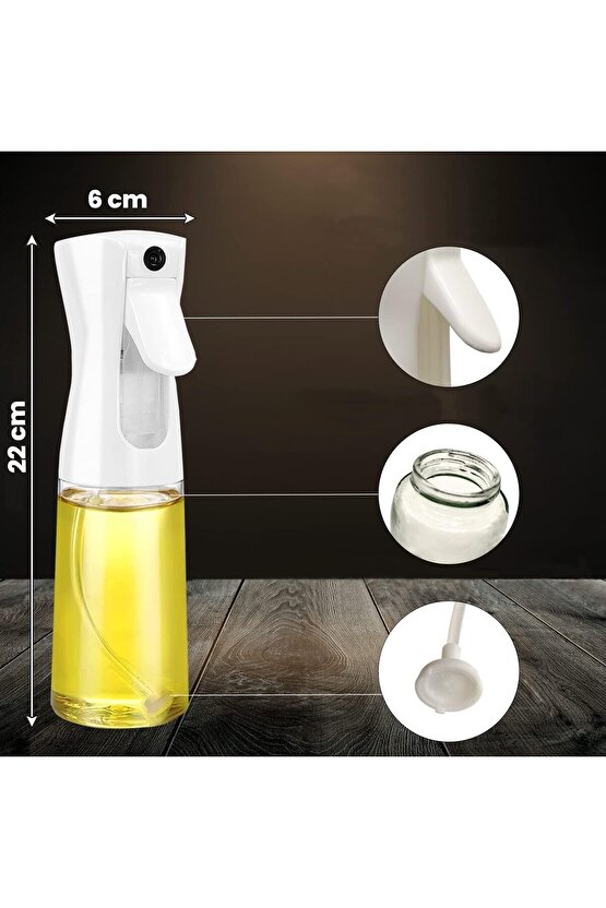 Cam Sprey Şişe Yağdanlık Airfryer Püskürtmeli Yağlık Fısfıs Püskürtücü