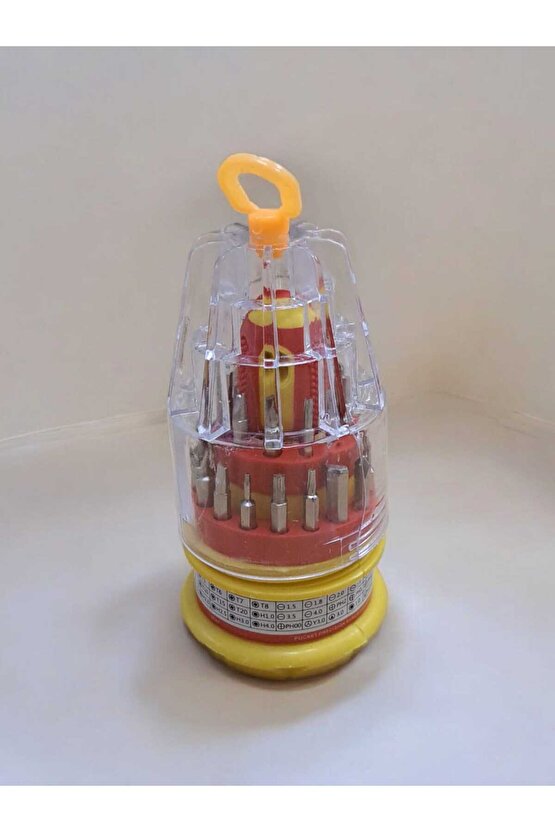 KAUÇUK TUTMA SAPLI 31 PARÇA YUMURTA TORNAVİDA SETİ