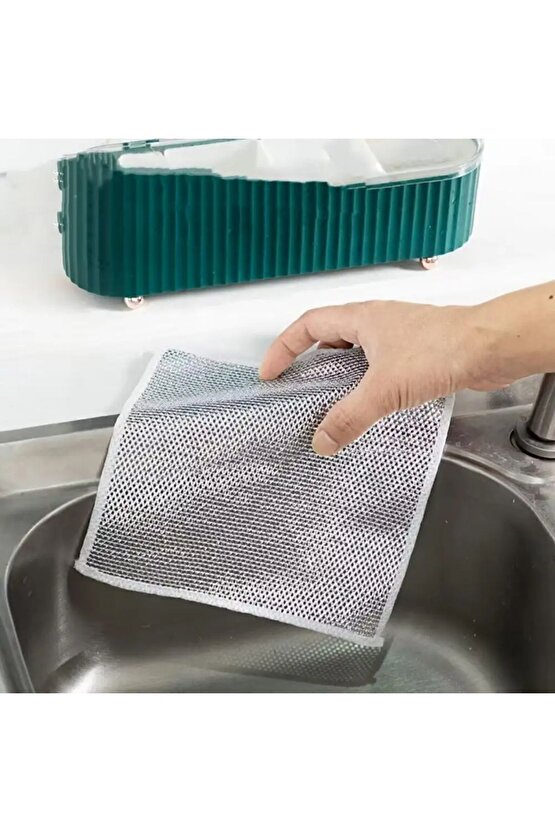 Main Shop 1 Adet Çok Fonksiyonlu Çizilmez Tel Bulaşık Bezi Çelik Tel Bulaşık Havlusu M-602