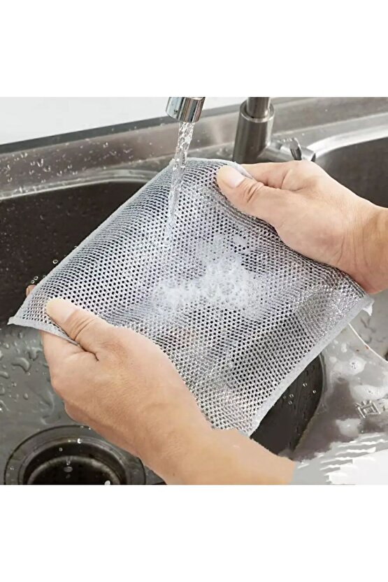 Main Shop 1 Adet Çok Fonksiyonlu Çizilmez Tel Bulaşık Bezi Çelik Tel Bulaşık Havlusu M-602