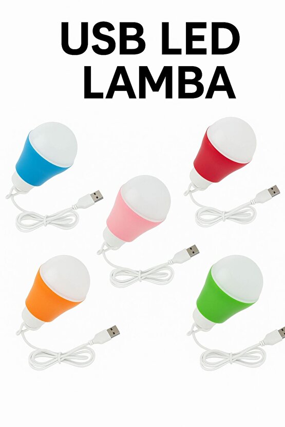 5 Volt - 5 Watt 1 Metre Usb Kablo Lu Beyaz Led Ampul (ELEKTRİK TASARRUF)