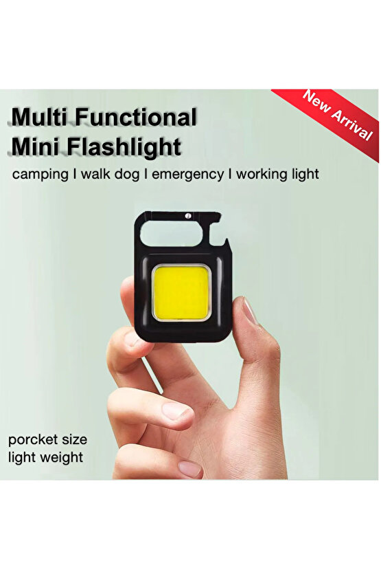 Ledli Mini Taşınabilir Usb Şarj Edilebilir 3 Fonksiyonlu Mıknatıslı Parlak Led Işık