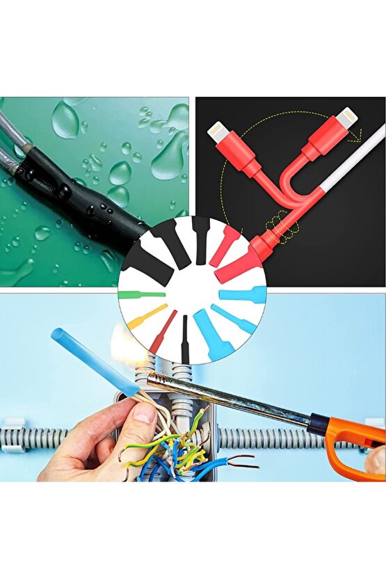 Aveo 1 Adet Bilgisayar Elektrik Otomobil Kablo Koruyucu Kılıf Birleştirici 560lı Makaron Seti Kutulu