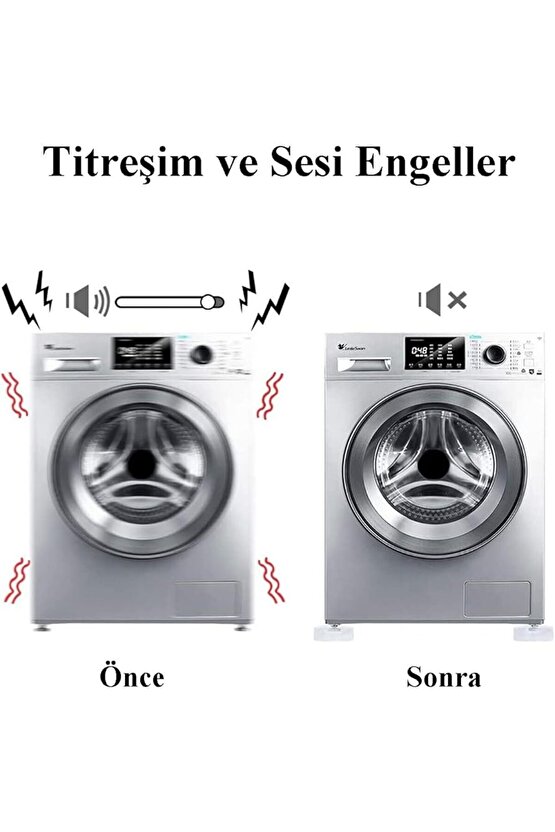 Çamaşır Makinesi Ayağı Titreşim Gürültü Hareket Önleyici Mobilya Yükseltici Ayak
