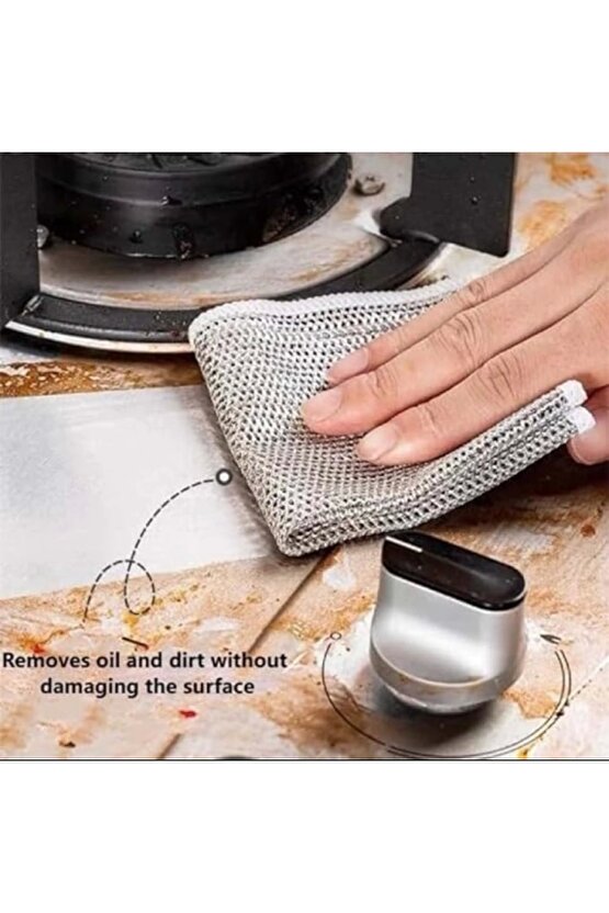 Ince Telli Tek Kat Bulaşık Bezi Yağ Kir Sökücü Bez Tel Çizmez Bulaşık Teli Naylon Ovma