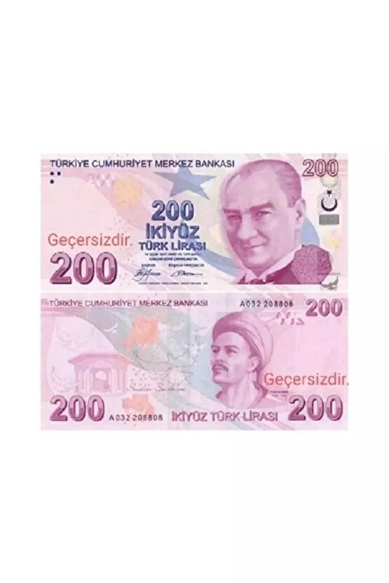 Geçersiz Düğün Sahte Şaka Oyun Parası 50 Adet 200 Tl