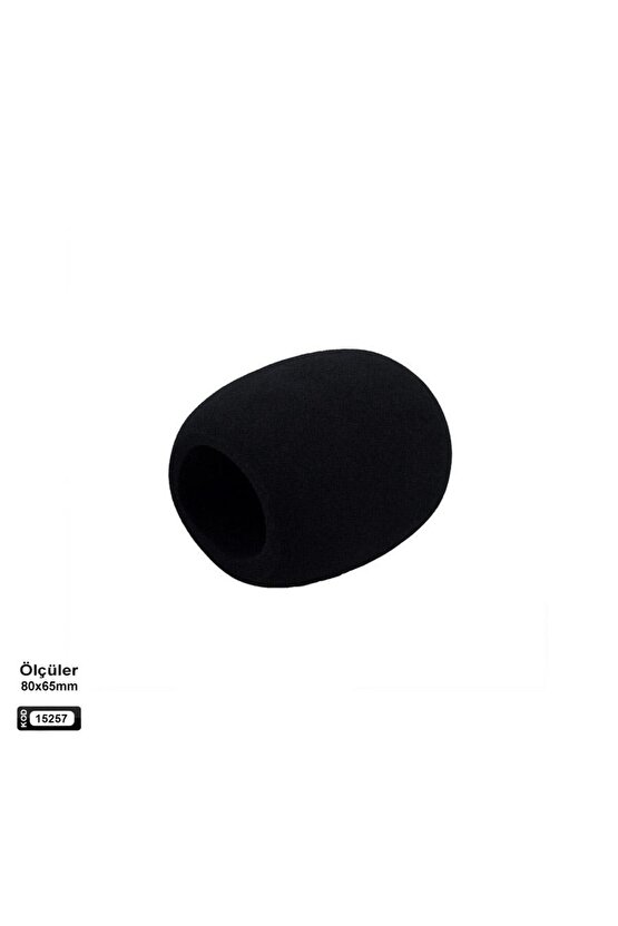 MİKROFON SÜNGERİ SİYAH EL MİKROFONU Uyumlu